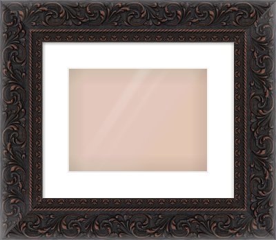 Black Reverse Frame for 28 × 21cm artwork, with Smooth White Single Mount