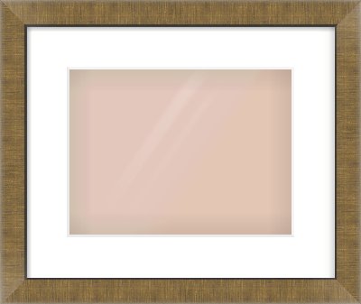 Bronze Flat Frame for 280 × 210mm artwork, with Smooth White Single Mount