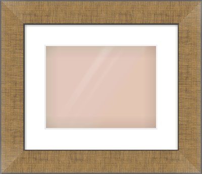 Bronze Flat Frame for 280 × 210mm artwork, with Smooth White Single Mount