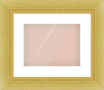 Gold Reverse Frame for 28 × 21cm artwork, with Smooth White Single Mount