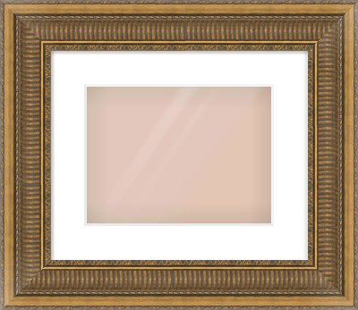 Gold Scoop Frame for 28 × 21cm artwork, with Smooth White Single Mount
