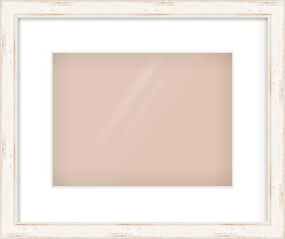 White Scoop Frame for 28 × 21cm artwork, with Smooth White Single Mount