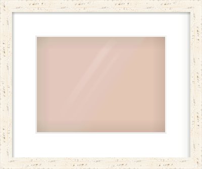 White Flat Frame for 28 × 21cm artwork, with Smooth White Single Mount