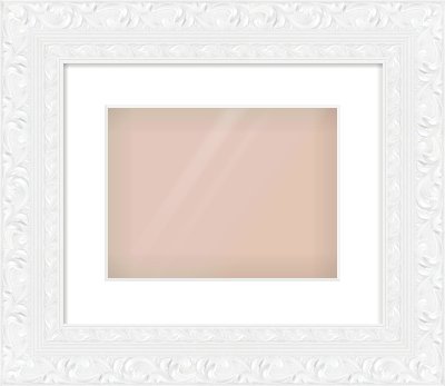 White Reverse Frame for 28 × 21cm artwork, with Smooth White Single Mount