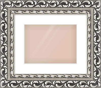Silver Reverse Frame for 28 × 21cm artwork, with Smooth White Single Mount