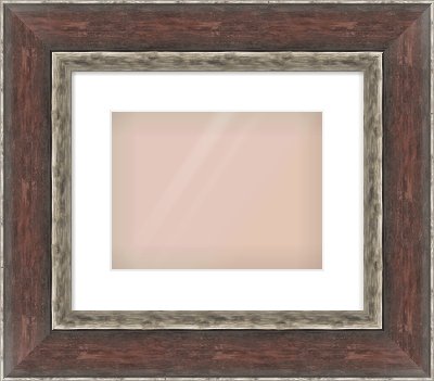 Brown Reverse Frame for 28 × 21cm artwork, with Smooth White Single Mount