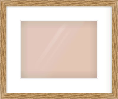 Oak Effect Flat Frame for 28 × 21cm artwork, with Smooth White Single Mount