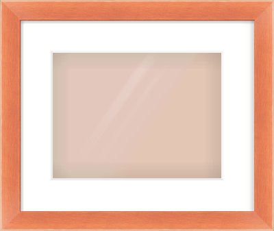Bronze Flat Frame for 280 × 210mm artwork, with Smooth White Single Mount