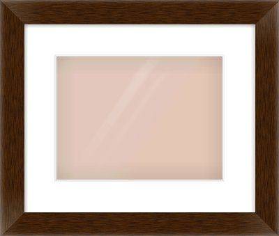 Wenge Flat Frame for 28 × 21cm artwork, with Smooth White Single Mount