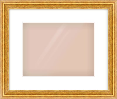 Gold Reverse Frame for 28 × 21cm artwork, with Smooth White Single Mount