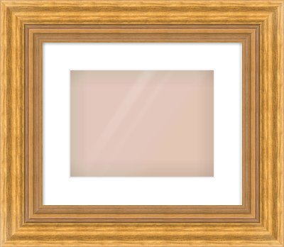 Gold Reverse Frame for 28 × 21cm artwork, with Smooth White Single Mount