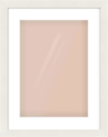 White Flat Frame for 297 × 420mm artwork, with Smooth White Single Mount