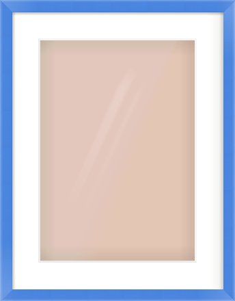 Light Blue Paint Flat Frame for 297 × 420mm artwork, with Smooth White Single Mount