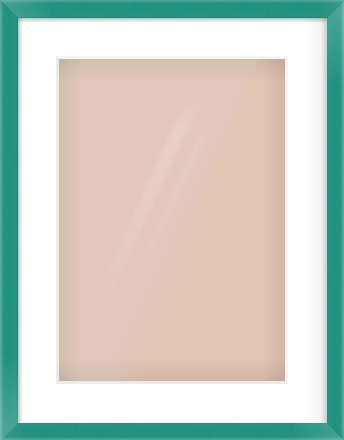 Green Paint Flat Frame for 297 × 420mm artwork, with Smooth White Single Mount