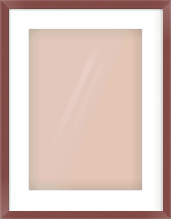 Maroon Paint Flat Frame for 297 × 420mm artwork, with Smooth White Single Mount