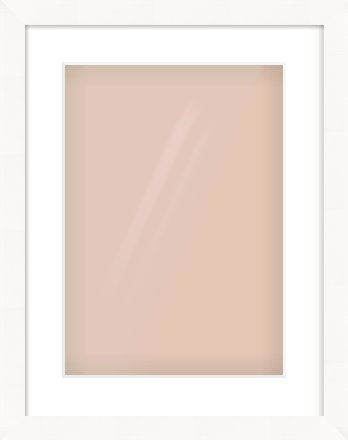 White Flat Frame for 297 × 420mm artwork, with Smooth White Single Mount