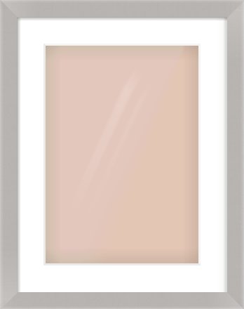 Grey Flat Frame for 297 × 420mm artwork, with Smooth White Single Mount