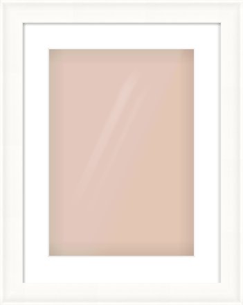 White Spoon Frame for 297 × 420mm artwork, with Smooth White Single Mount