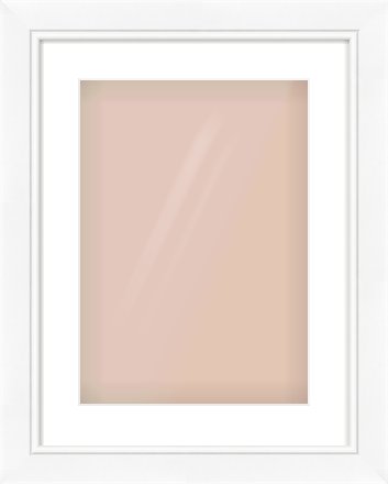 White Reverse Frame for 297 × 420mm artwork, with Smooth White Single Mount