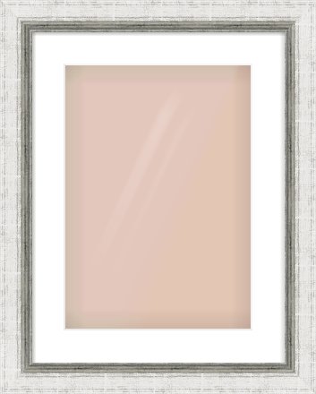 Silver Reverse Frame for 297 × 420mm artwork, with Smooth White Single Mount