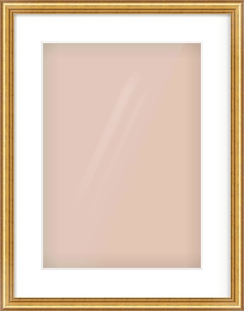 Gold Dome Frame for 297 × 420mm artwork, with Smooth White Single Mount