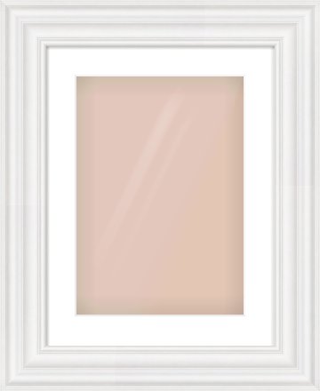 White Spoon Frame for 297 × 420mm artwork, with Smooth White Single Mount