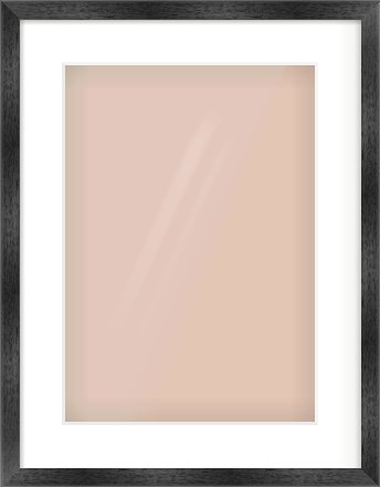Black Flat Frame for 297 × 420mm artwork, with Smooth White Single Mount