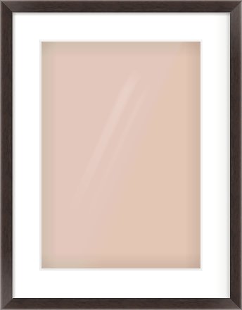 Brown Flat Frame for 297 × 420mm artwork, with Smooth White Single Mount