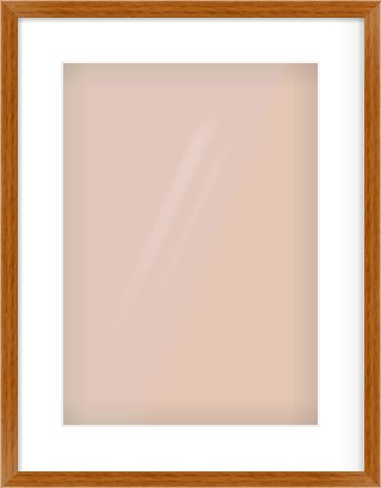 Natural Wood Flat Frame for 297 × 420mm artwork, with Smooth White Single Mount