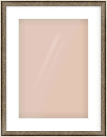 Silver Scoop Frame for 297 × 420mm artwork, with Smooth White Single Mount