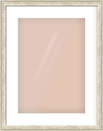 Champagne Silver with Black Sides Cushion Frame for 297 × 420mm artwork, with Smooth White Single Mount