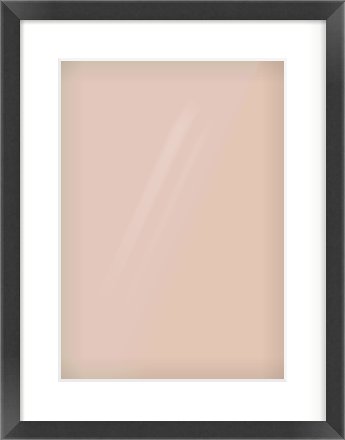 Black Flat Frame for 297 × 420mm artwork, with Smooth White Single Mount