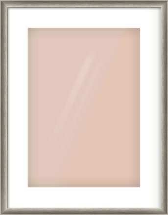 Silver Cushion Frame for 297 × 420mm artwork, with Smooth White Single Mount