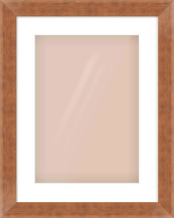 Bronze Flat Frame for 297 × 420mm artwork, with Smooth White Single Mount