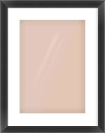 Black Scoop Frame for 297 × 420mm artwork, with Smooth White Single Mount