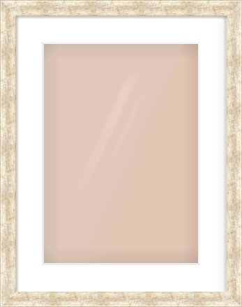 Silver Flat Frame for 297 × 420mm artwork, with Smooth White Single Mount