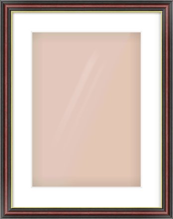Brown Reverse Frame for 297 × 420mm artwork, with Smooth White Single Mount