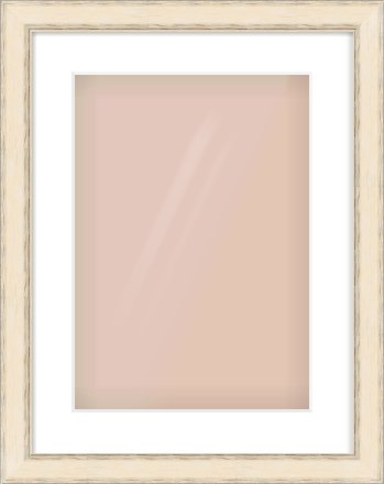 GOLD Flat Frame for 297 × 420mm artwork, with Smooth White Single Mount