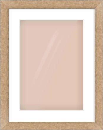 Bronze Flat Frame for 297 × 420mm artwork, with Smooth White Single Mount