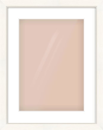 Cream Flat Frame for 297 × 420mm artwork, with Smooth White Single Mount