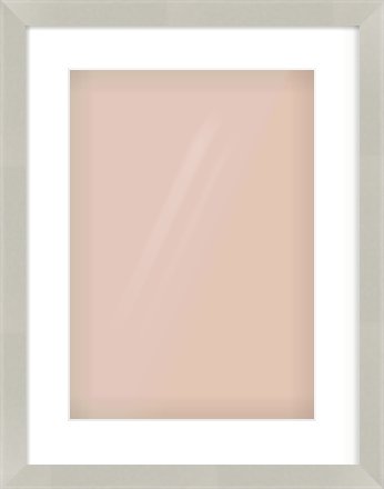Grey Flat Frame for 297 × 420mm artwork, with Smooth White Single Mount