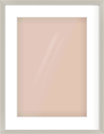 Grey Flat Frame for 297 × 420mm artwork, with Smooth White Single Mount