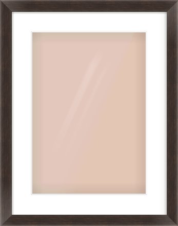 Brown Bevel Frame for 297 × 420mm artwork, with Smooth White Single Mount