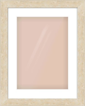 Premium Flat Frame for 297 × 420mm artwork, with Smooth White Single Mount