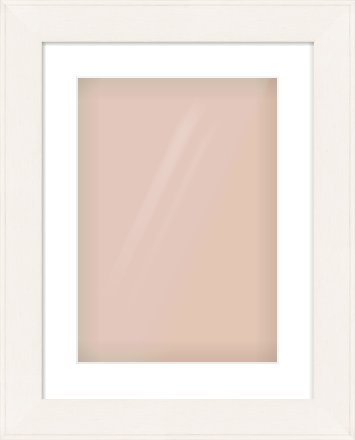 Ivory Flat Frame for 297 × 420mm artwork, with Smooth White Single Mount