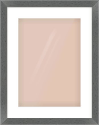 Dark Grey Flat Frame for 297 × 420mm artwork, with Smooth White Single Mount