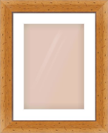 Distressed Pine Reverse Frame for 297 × 420mm artwork, with Smooth White Single Mount