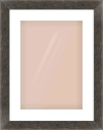 Black Flat Frame for 297 × 420mm artwork, with Smooth White Single Mount