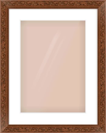 Maroon Decorative Frame for 297 × 420mm artwork, with Smooth White Single Mount