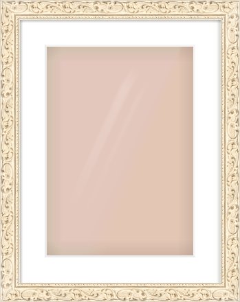 White Decorative Frame for 297 × 420mm artwork, with Smooth White Single Mount